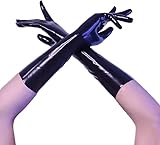 GREEFEI Schwarze Latex kurze Handschuhe,Naturkautschuk Handschuhe Unisex...