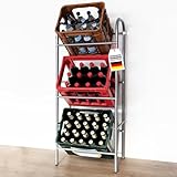 Floordirekt Getränkekistenregal für 3 oder 6 Kästen -...