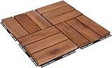 1m² Holzfliesen Terrassenfliesen Holz Fliesen Mosaik 30x30 cm - 11 STK...