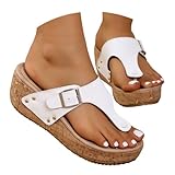Generisch Zehensandalen Damen Flip Flops Dicke Sohle Pantoffeln Elegant...