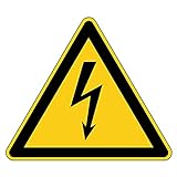 Aufkleber Warnung vor elektrischer Spannung 100 x 87 mm · 10 Stück