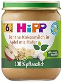 HiPP Bio Frucht und Getreide Banane Kokosmilch in Apfel mit Hafer, 160g,...