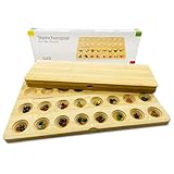 GICO Steinchenspiel Hus Bao Mancala groß aus Holz mit Edelsteinen. Das...