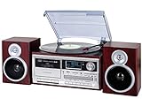 Trevi TT 1072 DAB, 33, 45 und 78 RPM Vinyl-Plattenspieler, Kabelloser...