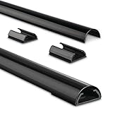 Hama Stabiler Kabelkanal aus Aluminium Schwarz (1,1 Meter Länge, für 5...