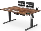 Devoko Höhenverstellbarer Schreibtisch 140 x 80 cm mit USB-A...