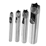 NUOBESTY 4 Stück Teiliges Lochschneider Set Stahl für Gürtellochzange...