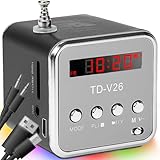 Retoo Lautsprecher, Mini Tragbar mit FM Radio, Bluetooth, 3W Leistung,...