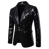 Herren-Blazer mit Pailletten, glitzernde Jacken, glänzende Anzugjacke,...