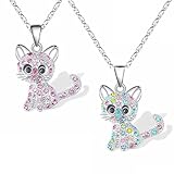 MIRKUZI Ketten für Mädchen 2 Stück, Halsketten mit süßen...