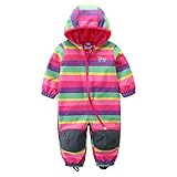 umkaumka Mädchen Schneeoverall Einhorn Regenbogen Softshell Overall...