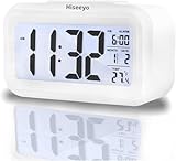 Hiseeyo Aufgerüsteter Digitaler Wecker, 4.3' LED-anzeige Mit Temperatur...