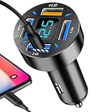 Digital Display Car Ladegerät - USB -Hub, PD -Adapter | 66W QC3.0...