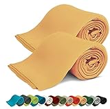 KiGATEX 2er Pack Polar Fleecedecke Uni - Tagesdeckenset - Sofaüberwurf -...
