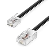 deleyCON 3,0m Telefonkabel RJ11 auf RJ45 Modularkabel Flachkabel RJ11...