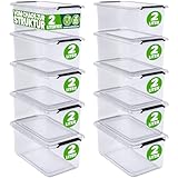 Deuba® 10x Aufbewahrungsbox mit Deckel 2L Box Kunststoff Kisten...