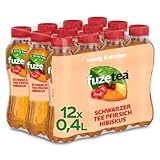 Fuze Tea Schwarzer Tee Pfirsich Hibiskus - Fusion aus Tee, Saft und...