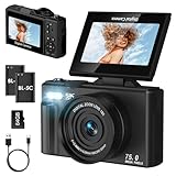 Digitalkamera, LAMA 5K 75MP Autofokus Vlogging Kamera mit 64G SD-Karte,...