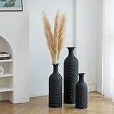 Sziqiqi Vintage Schwarz Hoch Bodenvase - 68/51/41cm Tall Extra Groß Metall...