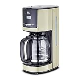 KHG Kaffeemaschine KA-184 (C) Creme Beige, 12 Tassen, Abschaltautomatik,...