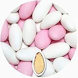 EinsSein 1kg Hochzeitsmandeln Gracile Mix midi weiss-rosa matt Mandeln...