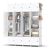 HOMIDEC Kleiderschrank, Tragbarer Regalsystem, 20 Würfel Schrank aus...