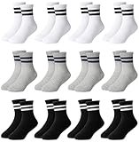 Moitiy 12 Paar Socken Jungen Tennissocken Kinder Kindersocken Jungen...