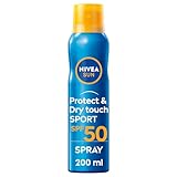 NIVEA SUN Sonnenschutz Spray Protect & Dry Touch Sport FP50 200 ml,...