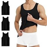 YouShow Unterhemd Herren Schwarz Tank Top Feinripp Baumwolle Sport...