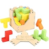 Hölzerne Würfel Puzzle 3D Gehirn Teaser hölzerne Puzzles für Erwachsene...