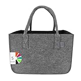 IDEA HOME Filztasche Shopper Groß-30 Liter Einkaufstasche XXL...