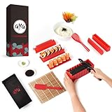 Aya Sushi Maker Kit Sushi Maker Rot Komplett mit Sushi Messer und Exklusiv...