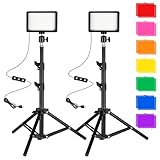 Ci-Fotto LED Fotolicht Video Licht 2-Pack, Dimmbare 5600K USB...