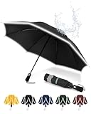 Chakipee Regenschirm Groß Sturmfest Reflektierend für Herren und Damen...