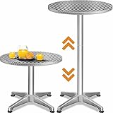 Casaria® 2in1 Stehtisch Höhenverstellbar 70 cm / 115 cm Hoch Stabil...