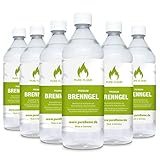 6 x 1L Brenngel für Gel Kamine & Gel Feuerstellen - Hergestellt aus...