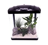 AquaOne Aquarium Komplettset LED mit Pumpe HR-230 schwarz I Kleines...