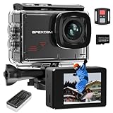 Apexcam M80 4K 60FPS 48MP Action Cam mit 128GB WiFi Karte 40M Ultra HD...