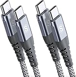 USB C auf USB C Kabel 60W [2Stück 2m] PD Schnellladen USB Typ C Nylon...