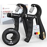 FUNFLEX Handtrainer Fingertrainer, Griffkraft Trainer 2er Set, 5-60kg...