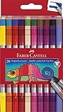 FABER-CASTELL 151119 - Filzstifte Set 20-teilig, Doppelfasermaler für...