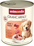 animonda GranCarno Junior Rind + Huhn (6 x 800 g), Welpenfutter für Junge...
