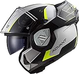 LS2, Klapphelm Motorrad ADVANT CODEX White Black, XXL