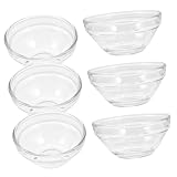 DECOMELODY 6 Stück Teiliges Kleine Stapelbare Glasschalen für Pudding...