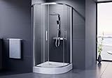 DUSAR Duschkabine Economy Runddusche 90x90 x 185 cm Höhe...