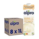 Alpro Sojadrink Vanille Pflanzlicher Drink Vegan 8x1L