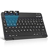 JADEMALL Kabellose Tablet Tastatur QWERTZ Deutsches - Bluetooth Magnetisch...