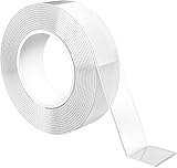 GRIFEMA Starkes Doppelseitiges Klebeband 3m - Spurlos Entfernbar, Extrem...