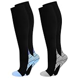 2 PAAR Kompressionsstrümpfe Damen Herren, Kompressionssocken...