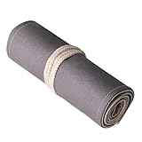 LIFKOME Handgefertigte Canvas Bleistiftrolle mit Fächern Großer...